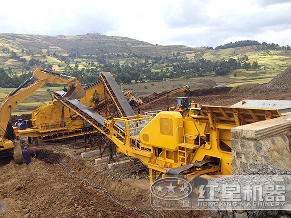 紅星流動式石料粉碎機(jī)