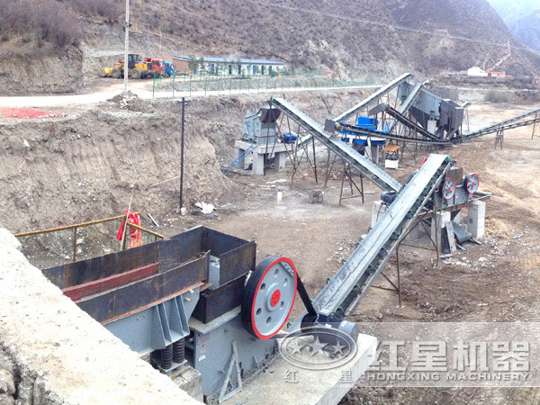 石屑制砂生產(chǎn)線現(xiàn)場(chǎng)