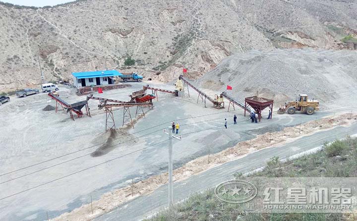 山沙制砂機(jī)生產(chǎn)線客戶現(xiàn)場