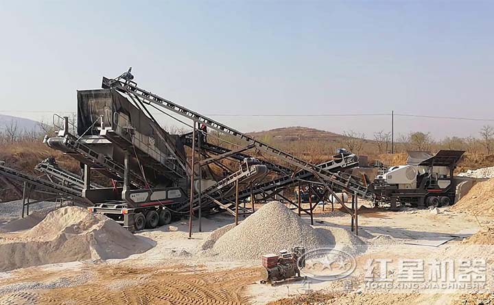 移動碎石作業(yè)現場