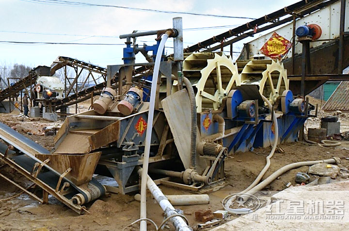 制砂、洗沙作業(yè)現場