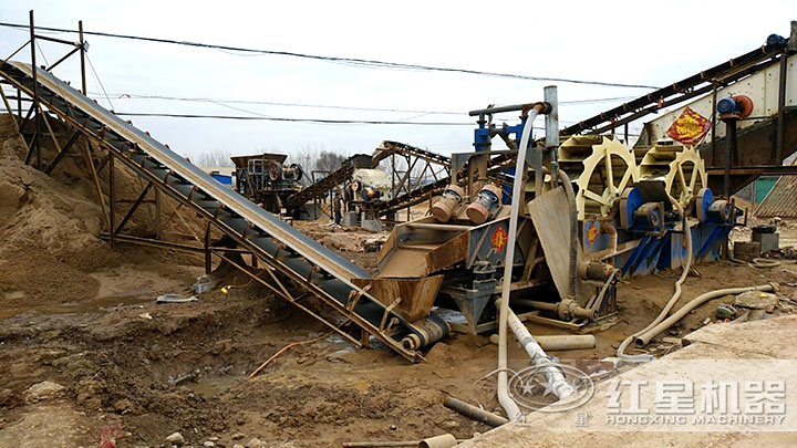 制砂、洗沙回收現(xiàn)場