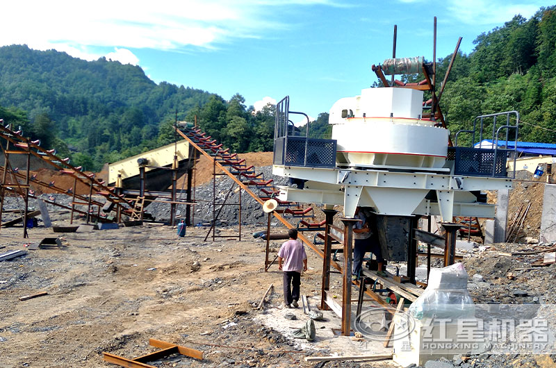 制砂機工作現(xiàn)場